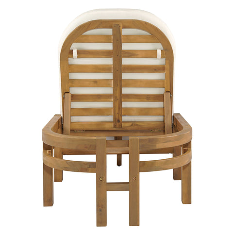 Outdoor Chaise Lounge With 5 Position Adjustable Backrest (Set of 2)