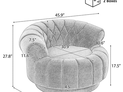 Round Swivel Accent Chair With Rotation