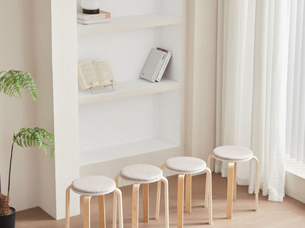 Stackable Round Backless Stools (Set of 4)