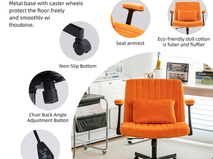 Criss Cross Armrest Office Chair With Wheels