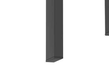 Modern Tempered Glass Tea Table, End Square Table For Living Room - Black