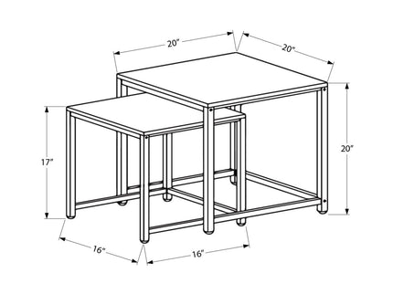 Nesting Table, Space-Saving Design Transitional (Set of 2)