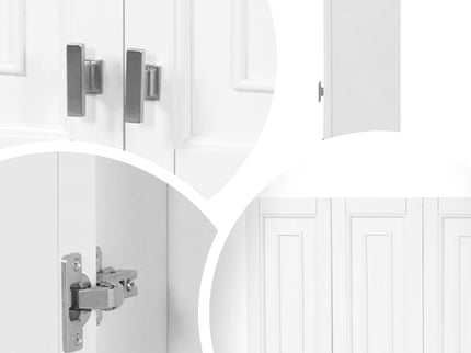 Bathroom Cabinet With 5 Adjustable Shelves, Soft Closing Hinges, Open Shelving Design - White