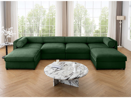 Contemporary Elegant Sofa With Storage And Ottoman