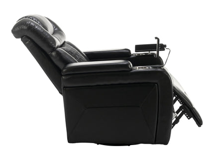 270 Degree Swivel Power Recliner With Tray Table, Phone Holder, Cup Holder, USB Port