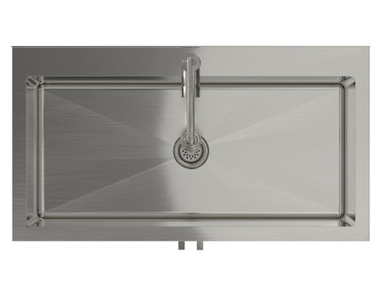Hennessy - Deluxe Laundry Cabinet With Faucet And Stainless Steel Sink