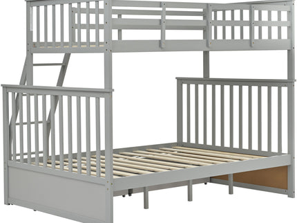 Bunk Bed With Ladder, And Safety Guard Rails