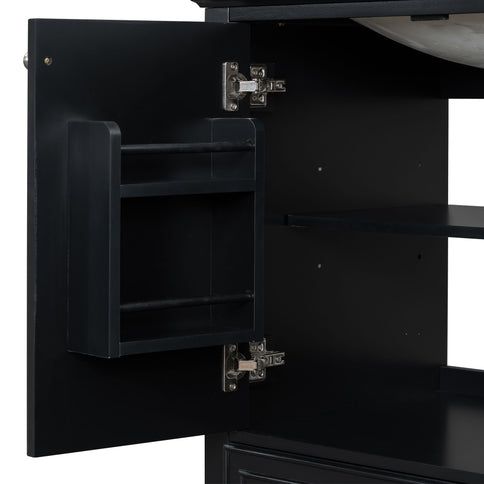 Modern Bathroom Vanity With Sink Combo, Multi Functional Cabinet With Doors And Drawer
