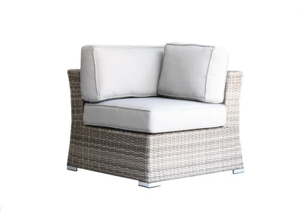 Wicker Sectional Sofa With Cushions And Table