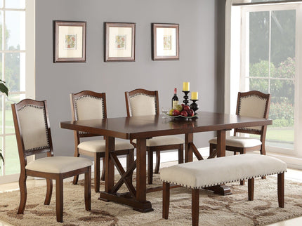 Dining Table With Leaf And Unique X Design Base - Cherry