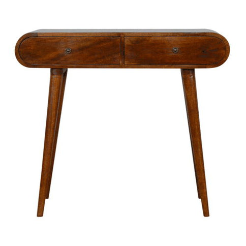 Solid Wood Curved Edge Console Table