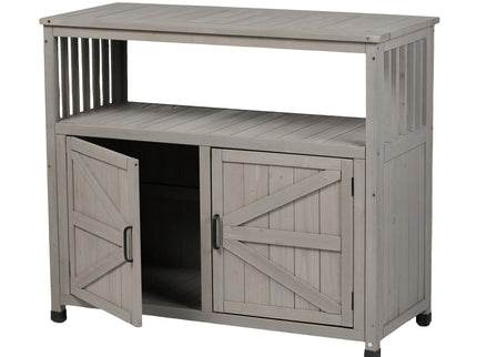 Patio Bar Table Set With Storage
