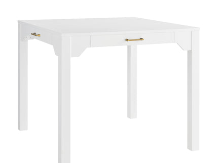 Alleyville - Square Dining Table With Storage Drawer - White