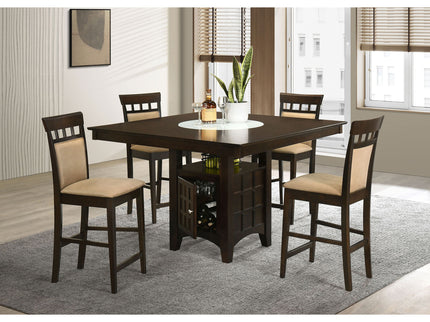 Gianna - 5 Piece Counter Height Dining Set - Cappuccino