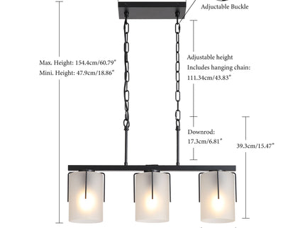 Adjustable Cylindrical Pendant Light