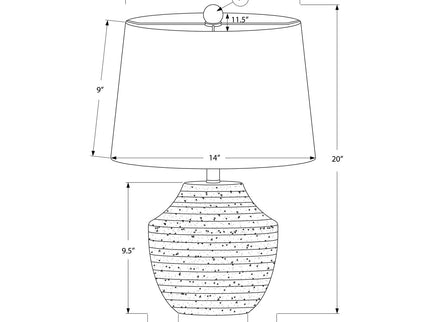Modern Lighting, Table Lamp, Concrete - Cream