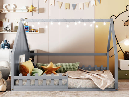 House Bed With Window And Fence
