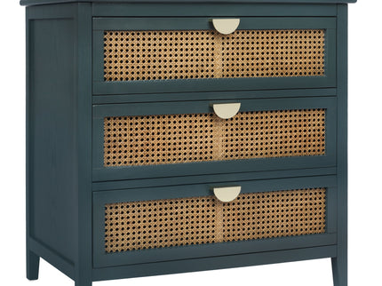 3 Drawer Cabinet, Natural Rattan, American Furniture