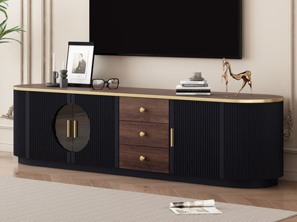 Modern Minimalist TV Stand For TVs Up To 80" With 3 Drawers And 1 Shelf