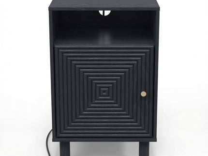 Nightstand With Charging Station & Storage