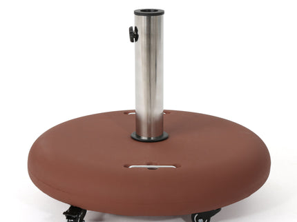 Wheelie - Round Umbrella Base With Stainless Steel Holder