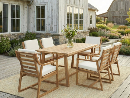 7 Piece Modern Outdoor Dining Set, Patio Furniture