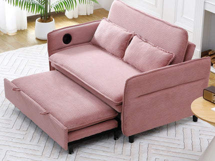 Modern Fabric Multi-Functional Sofa Bed With Adjustable Armrests And Backrests