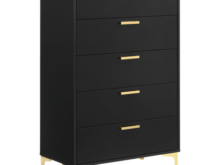 Lexie - 5 Drawer Rectangular Chest - Black