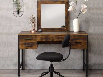 Juvanth - Rustic Vanity Desk Mirror - Oak