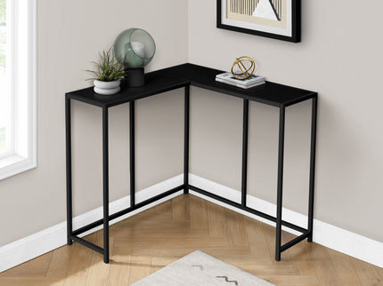 Corner Accent Console Table For Entryway, Contemporary & Modern - Black