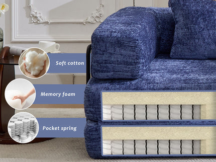 Convertible Floor Sofa Bed, Boneless Modular Sectional Sofa For Living Room