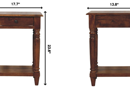 Turned Legs Drawer Table