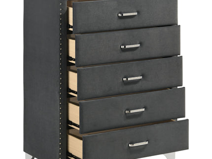 5 Drawer Bedroom Chest With Crystal Pulls