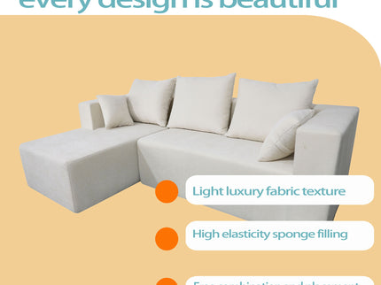 Modular Corner Sofa With Soft Fabric