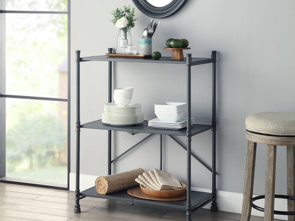 Cordelia - Hand-Brushed Console Table - Black / Bronze