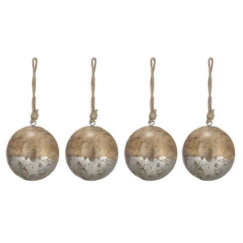 Christmas Ball Ornaments, Wood Decorative Hanging Ball Christmas Tree Ornaments For Holiday Party Decorations