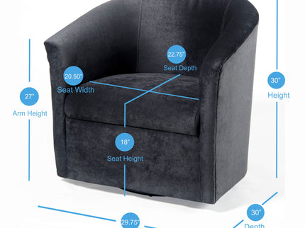 Eden - Swivel Chair With Upholstery And Hardwood Frame