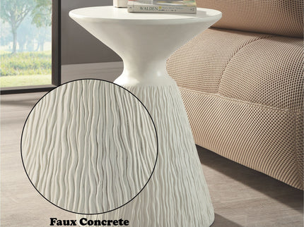 Duane - Fiber Concrete Accent Table - White