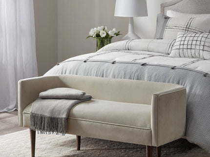 Farrah - Accent Bench With Low Back & Sides - Cream