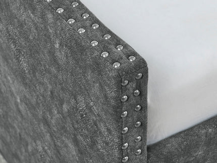 Upholstered Tufted Daybed With 2 Drawers, Waved Arms