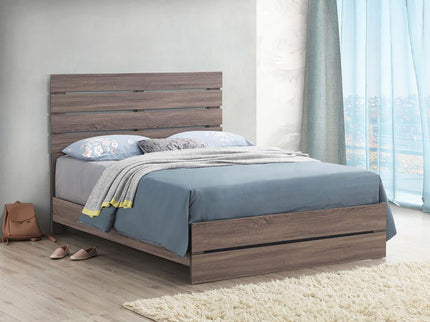 Slatted Headboard Panel Bed