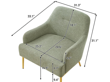 Modern Elegance Accent Chair With Curved Backrest