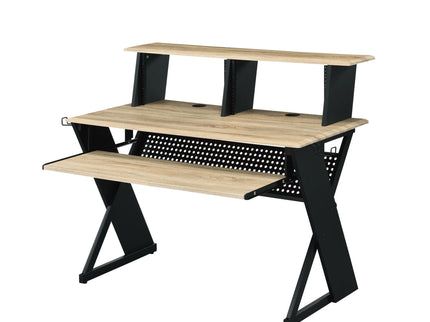Eleazar - Music Recording Studio Desk - Natural Oak