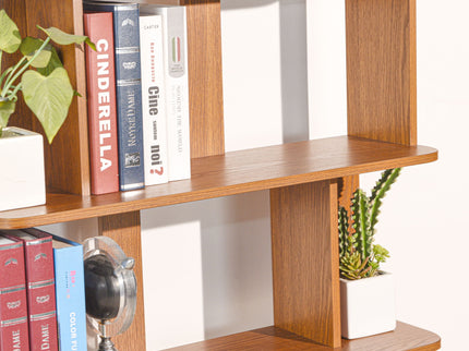 Modern 5 Tier Open Storage Bookcase