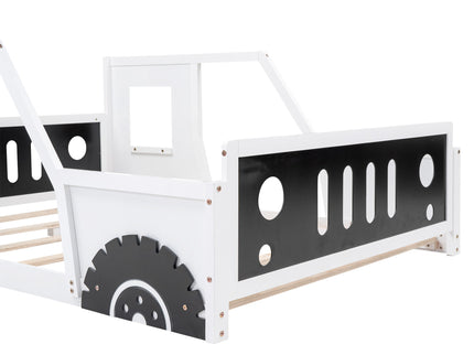 Classic Car Shaped Platform Bed With Wheels