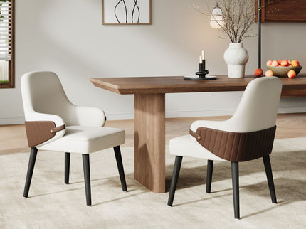 Indoor Dining Chair (Set of 2) - Beige / Brown