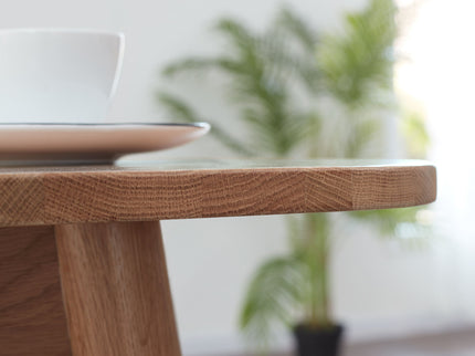 Round Corner Diagonal Leg Telescopic Table For 6 - 8 People To Meet Dining Table