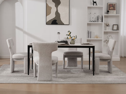 Armless Curved Back Accent Chairs