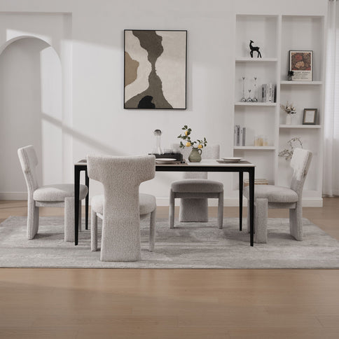 Armless Curved Back Accent Chairs