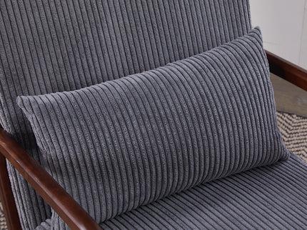 Accent Chair With Pillow And Wood Frame